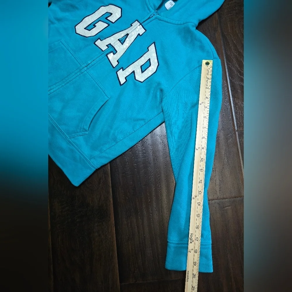Gap Kids Full Zip Logo Blue Hoodie XXL